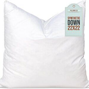 Pillowflex Synthetic Down Pillow Insert - 22x22, Set of 1